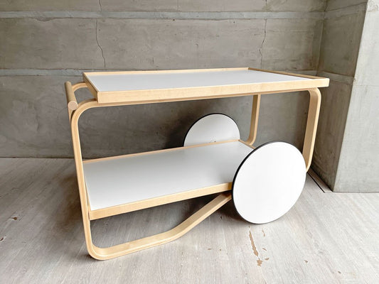 アルテック artek ティートローリー901 TEA TROLLEY 901 ホワイトラミネート バーチ材 アルヴァ・アアルト 北欧 フィンランド 定価￥377,300- ♪