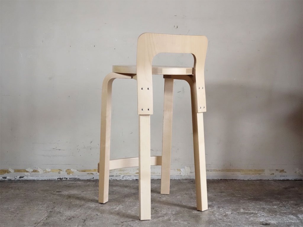 アルテック artek ハイチェア K65 ナチュラル ラッカー バーチ材 バースツール アルヴァ・アアルト Alvar Aalto 北欧 フィンランド ■