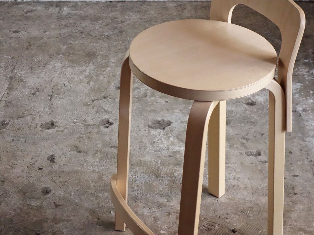 アルテック artek ハイチェア K65 ナチュラル ラッカー バーチ材 バースツール アルヴァ・アアルト Alvar Aalto 北欧 フィンランド ■