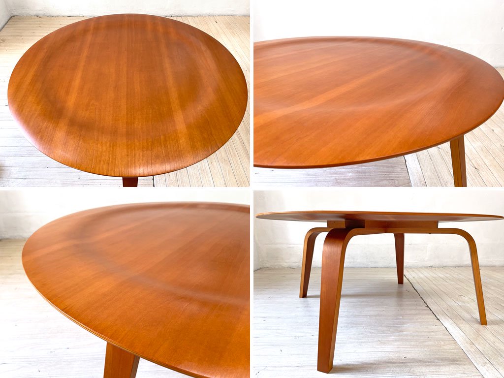 ハーマンミラー Herman Miller イームズ プライウッド コーヒーテーブル ウッドレッグ CTW Eames plywood coffee table チェリー材 イームズ 廃番希少 ★