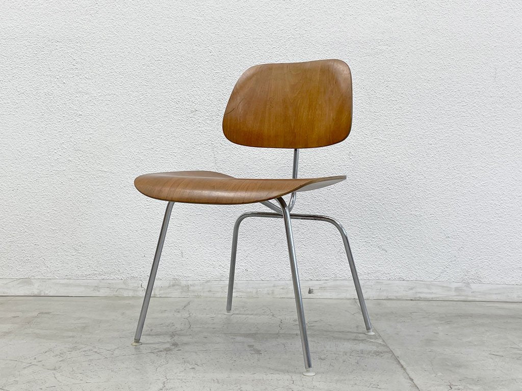 ハーマンミラー Herman Miller DCM ダイニングチェア メタルレッグ プライウッド ウォールナット イームズ C&R. Eames ミッドセンチュリー 〓