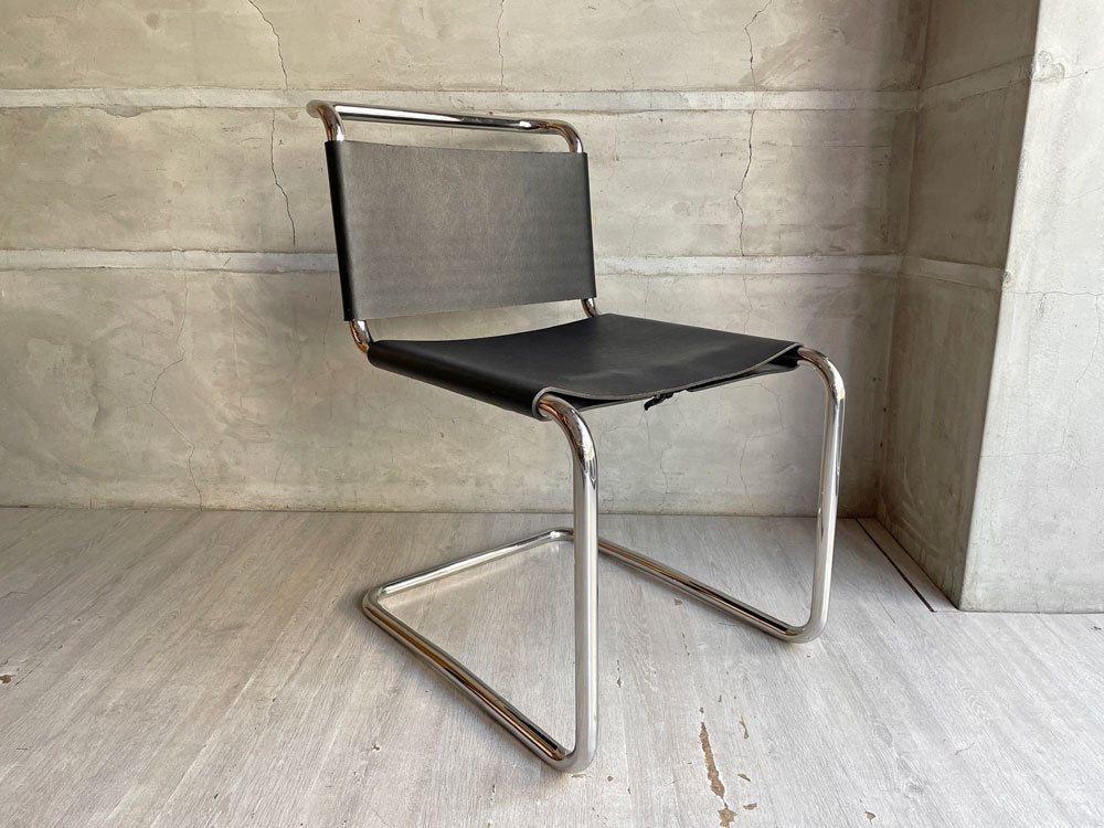 ノル Knoll スポーレットチェア Spoleto Chair カンチレバー 牛革シート Ufficio Tecnico モダンデザイン 定価￥272,800- ♪