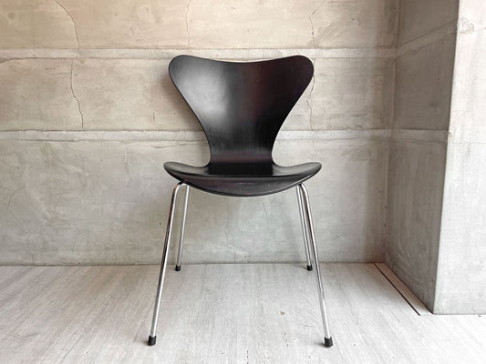 フリッツハンセン Fritz Hansen セブンチェア ダイニングチェア スタッキングチェア ラッカー仕上げ ブラック アルネ・ヤコブセン デンマーク 北欧 A ♪