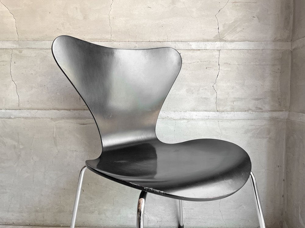 フリッツハンセン Fritz Hansen セブンチェア ダイニングチェア スタッキングチェア ラッカー仕上げ ブラック アルネ・ヤコブセン デンマーク 北欧 B ♪