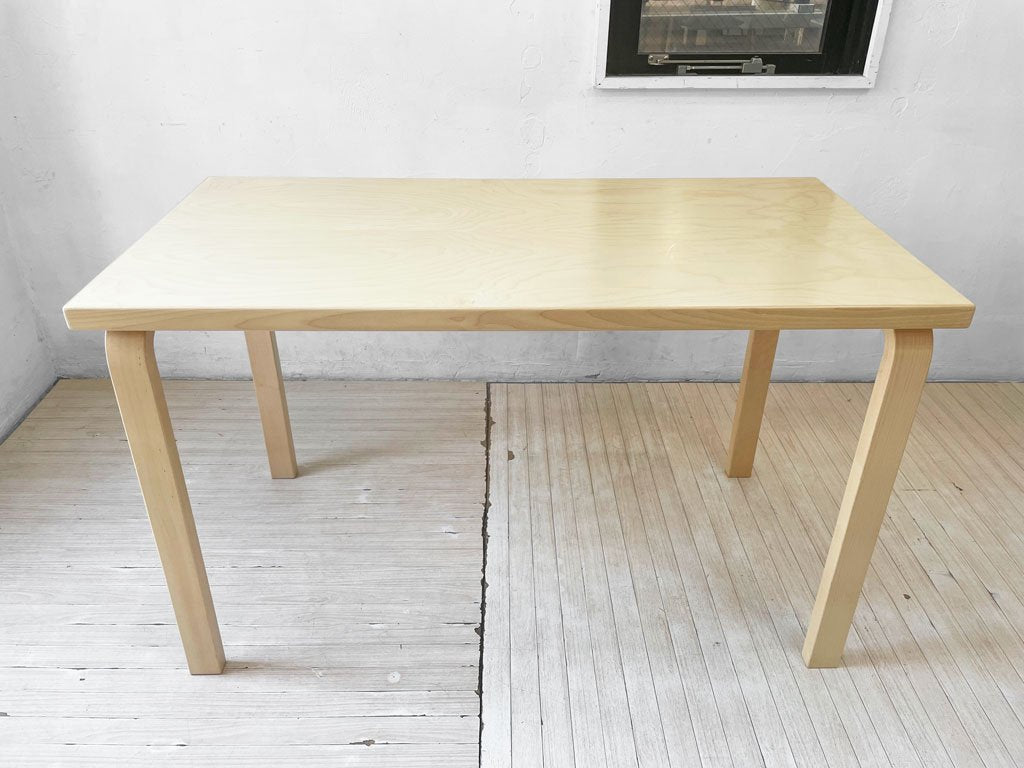 アルテック artek テーブル 80A TABLE 80A ダイニングテーブル デスク アルヴァ・アアルト ナチュラル・ラッカー 北欧 フィンランド 定価￥157,300- ★