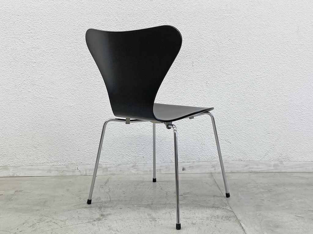 フリッツハンセン Fritz Hansen セブンチェア ダイニングチェア ブラック ラッカー再塗装 アルネ・ヤコブセン デンマーク スタッキングチェア D 〓