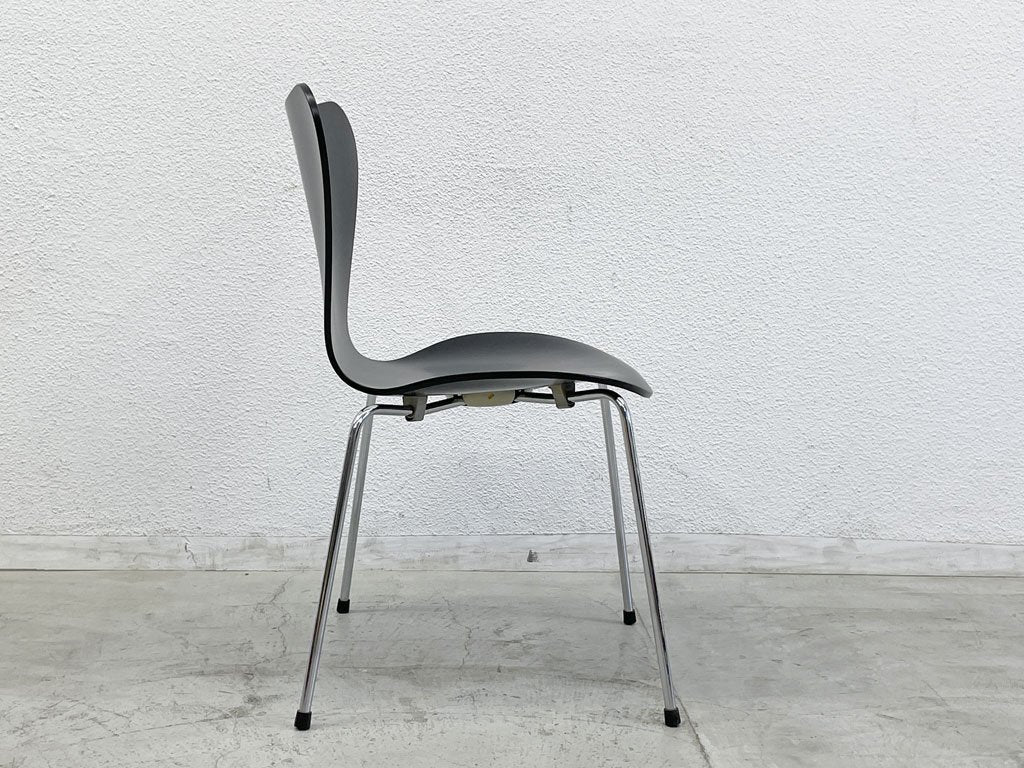 フリッツハンセン Fritz Hansen セブンチェア ダイニングチェア ブラック ラッカー再塗装 アルネ・ヤコブセン デンマーク スタッキングチェア D 〓