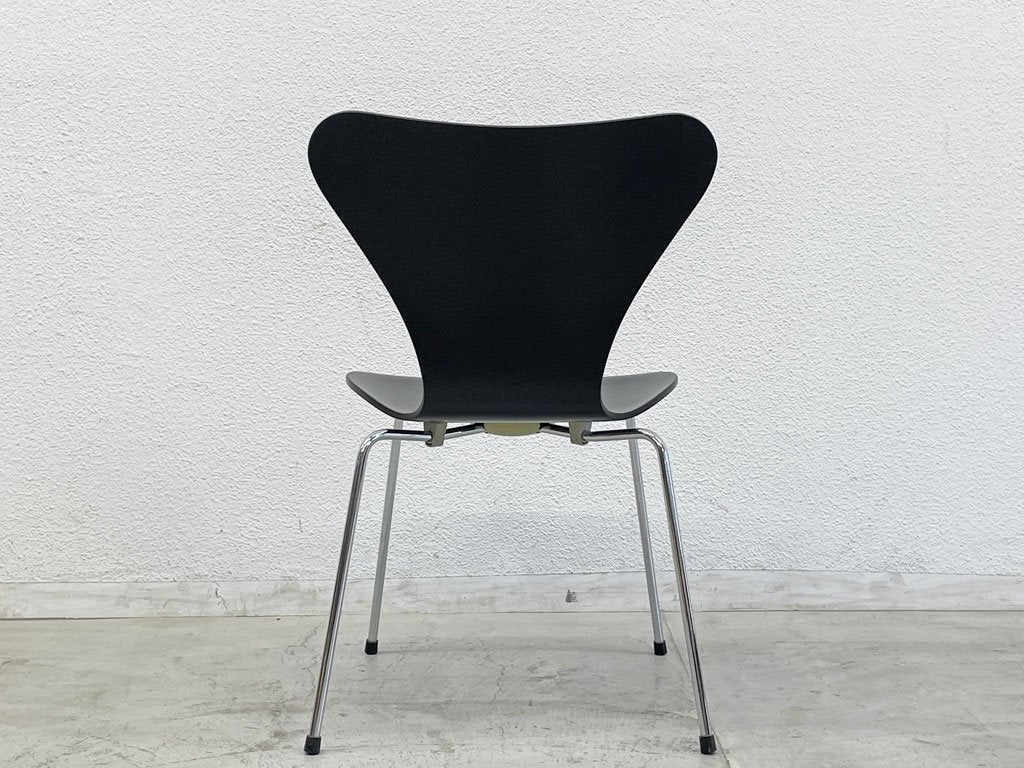 フリッツハンセン Fritz Hansen セブンチェア ダイニングチェア ブラック ラッカー再塗装 アルネ・ヤコブセン デンマーク スタッキングチェア B 〓