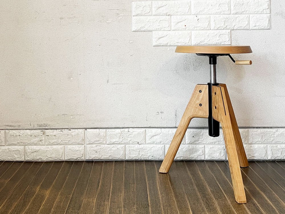 ヴァルセッキ Valsecchi 1918 ピコスツール Pico Stool キッチンスツール アッシュ材 昇降式 イタリア ◎