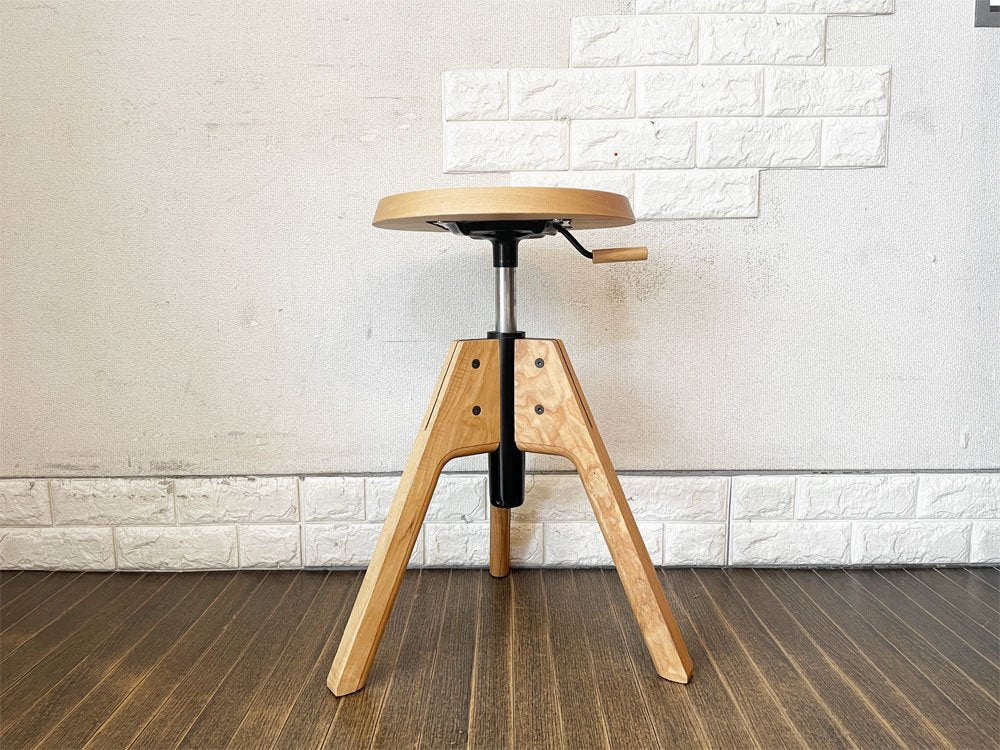 ヴァルセッキ Valsecchi 1918 ピコスツール Pico Stool キッチンスツール アッシュ材 昇降式 イタリア ◎