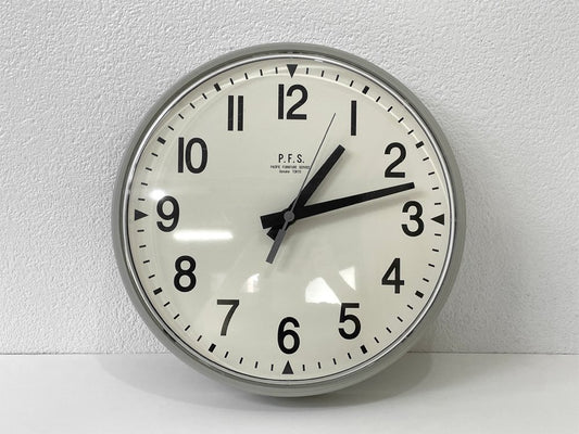 パシフィックファニチャーサービス P.F.S. ウォールクロック 12" WALL CLOCK 掛時計 アラビアインデックス プラスティック インダストリアルデザイン ●