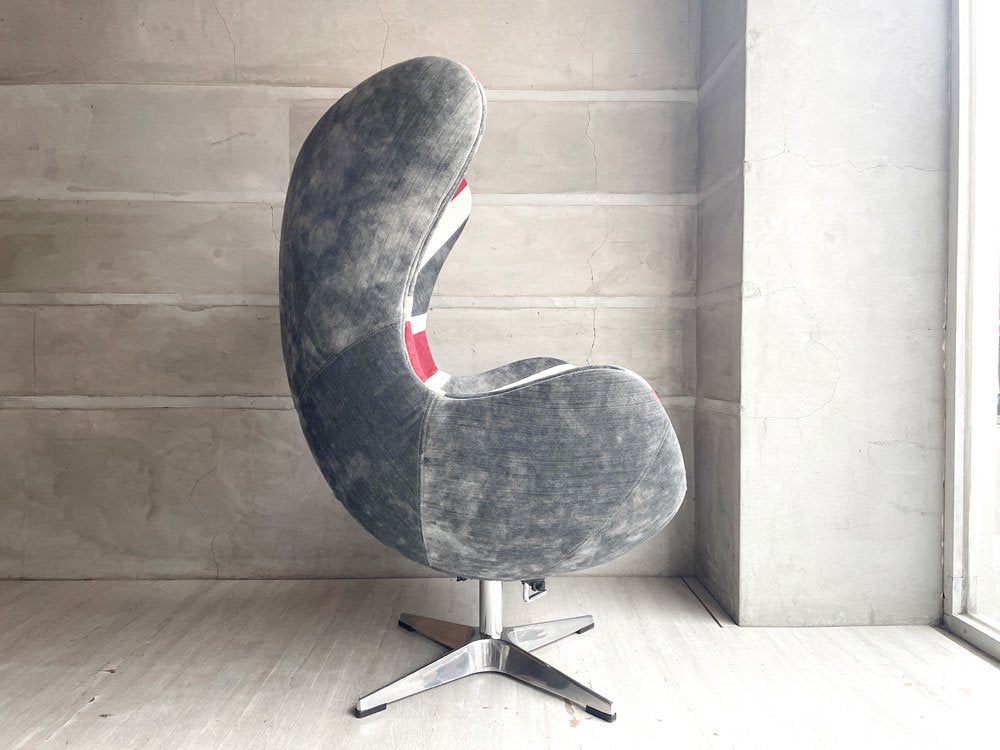 アートサム Artsome エッグチェア Egg Chair ラウンジチェア リプロダクト ジェネリック品 ユニオンジャック柄 イギリス国旗 ♪