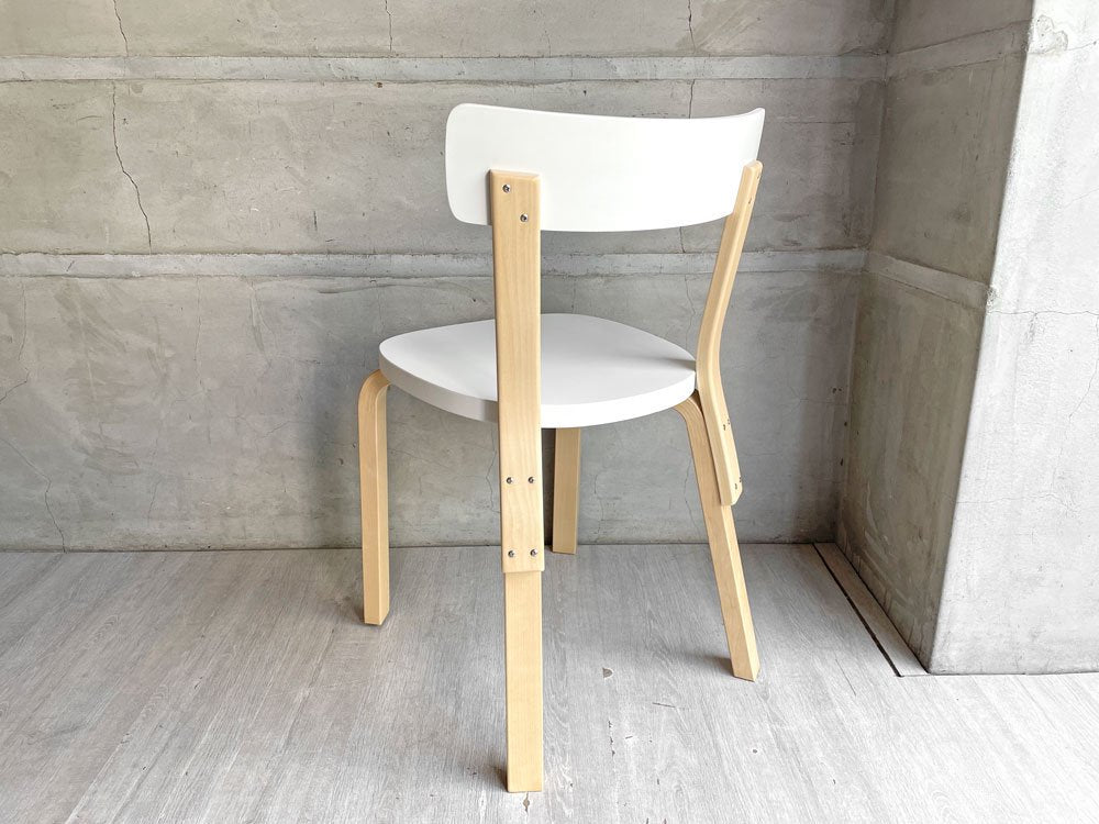 アルテック artek チェア69 Chair69 ダイニングチェア ホワイトラッカー アルヴァ・アアルト Alva Aalto ホワイト × ナチュラル バーチ材 ♪