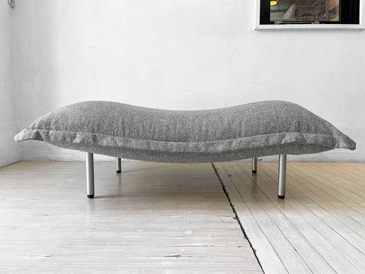 リーンロゼ ligne roset カラン1 CALIN1 パフ オットマン パスカル・ムールグ スチールレッグ カバーリング グレー系ミックスファブリック 廃番生地★