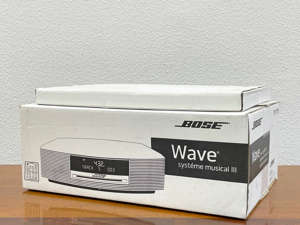 ボーズ BOSE ウェーブミュージックシステム3 Wave Music System Ⅲ+専用ガラス台座 タッチセンサー CD/ラジオ 未使用保管品 動作確認済 〓