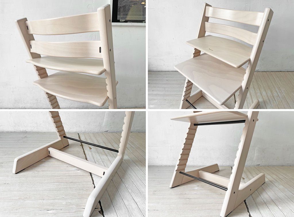 ストッケ STOKKE トリップトラップ TRIPP TRAPP ベビーチェア キッズチェア ホワイトウォッシュ S/N7～ ノルウェー 北欧家具 ★