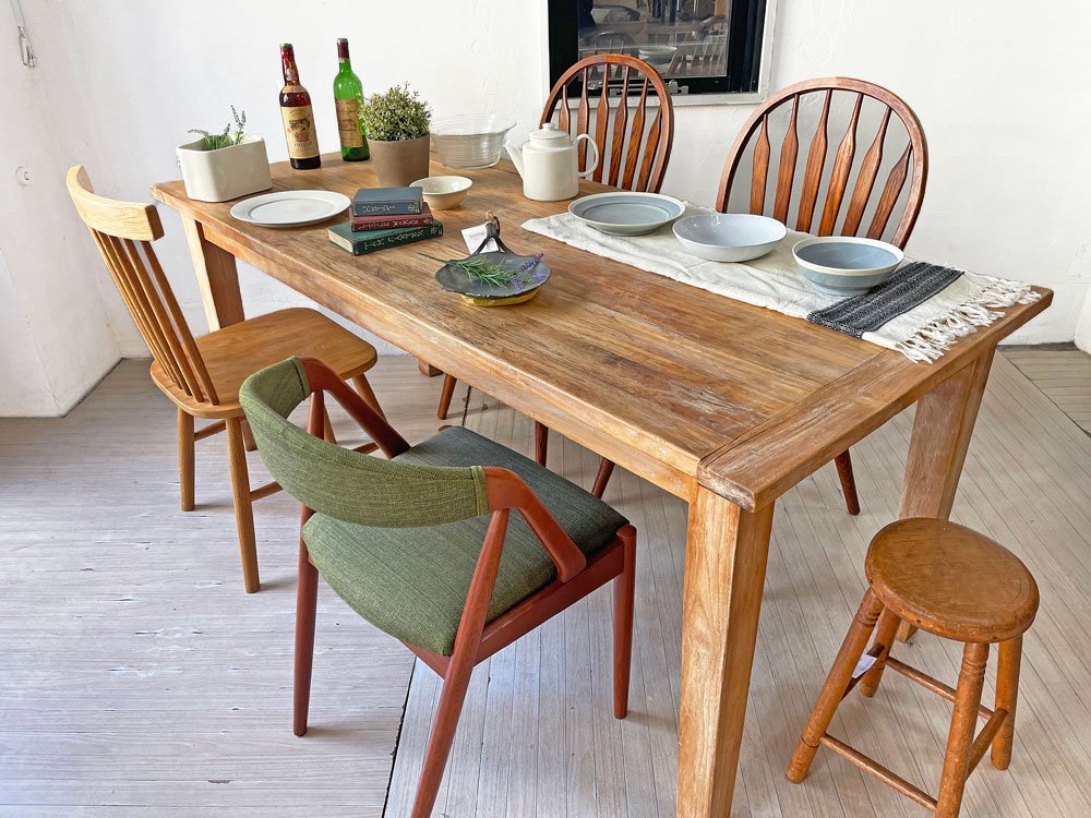 ロンハーマン Ron Herman リクレイムド チーク テーブル Reclaimed Teak Table ダイニングテーブル チーク古材 W180cm 定価：\170,500- ★