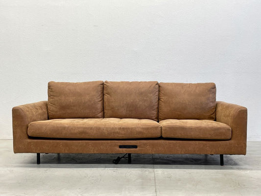 ジャーナルスタンダードファニチャー j.s.F ピーエスエフ カウチソファ PSF COUCH SOFA W212cm 3人掛けソファ オットマン レザー調 コンセント付属 参考価格165,000円〓