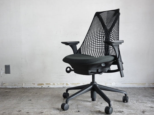 ハーマンミラー Herman Miller セイルチェア SAYL Chair フルアジャスダブルアーム ブラック デスクチェア イヴ・ベアール デザイン ■