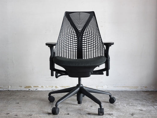 ハーマンミラー Herman Miller セイルチェア SAYL Chair フルアジャスダブルアーム ブラック デスクチェア イヴ・ベアール デザイン ■