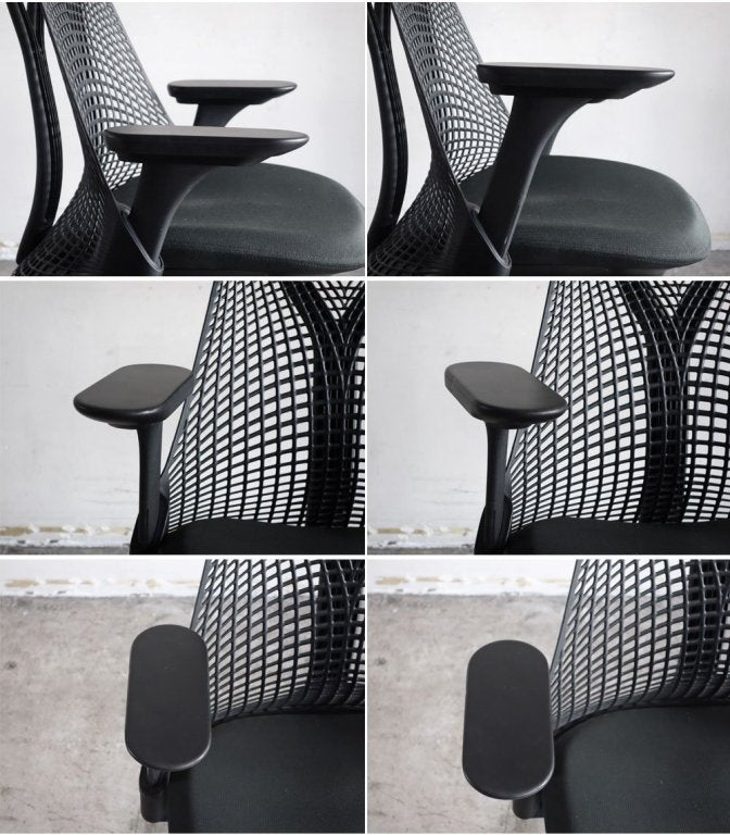 ハーマンミラー Herman Miller セイルチェア SAYL Chair フルアジャスダブルアーム ブラック デスクチェア イヴ・ベアール デザイン ■