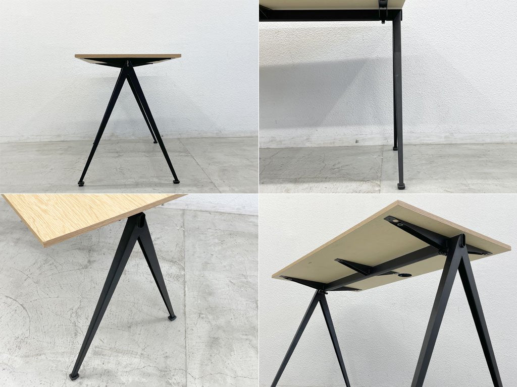 ヘイ HAY ピラミッドデスク PYRAMID Desk オーク材 ピラミッドテーブル復刻シリーズ コンパスレッグ オランダ工業デザイン 美品 〓