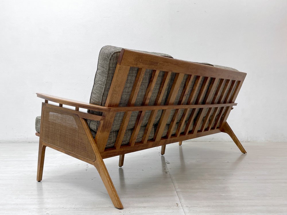 アクメファニチャー ACME Furniture ウィッカー WICKER SOFA 3P ハックベリー ラタン ファブリック 西海岸スタイル 定価￥198,770- ●