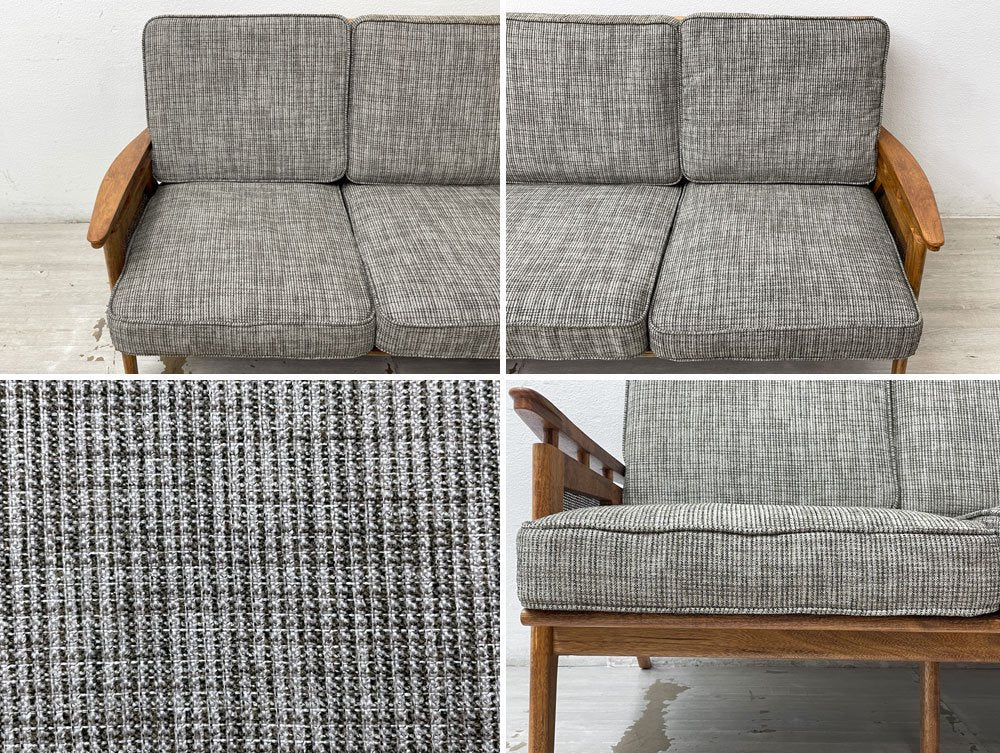 アクメファニチャー ACME Furniture ウィッカー WICKER SOFA 3P ハックベリー ラタン ファブリック 西海岸スタイル 定価￥198,770- ●