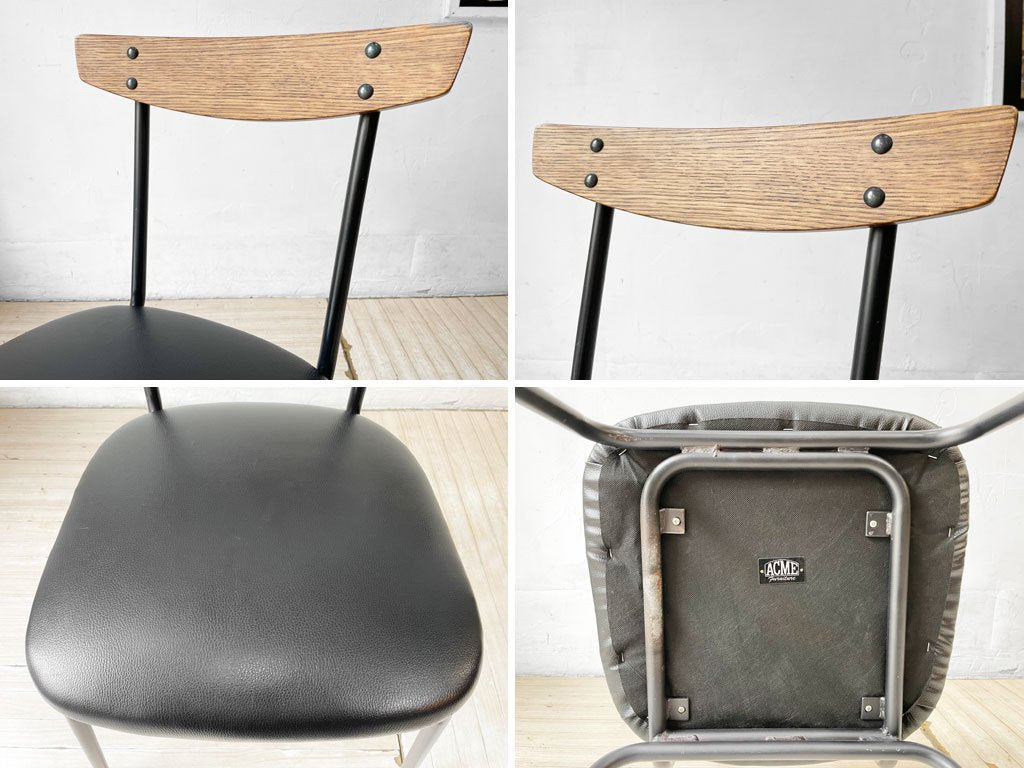 アクメファニチャー ACME Furniture グランビュー チェア GRANDVIEW CHAIR ダイニングチェア インダストリアルデザイン オーク材 ビニールレザー ブラック ★