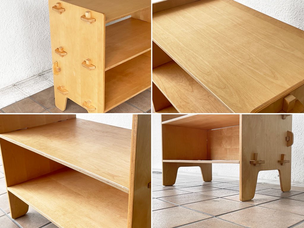 無印良品 MUJI ねじのいらない組立シェルフ WEDGE SHELF バーチ材 楔 廃盤 希少 ◇