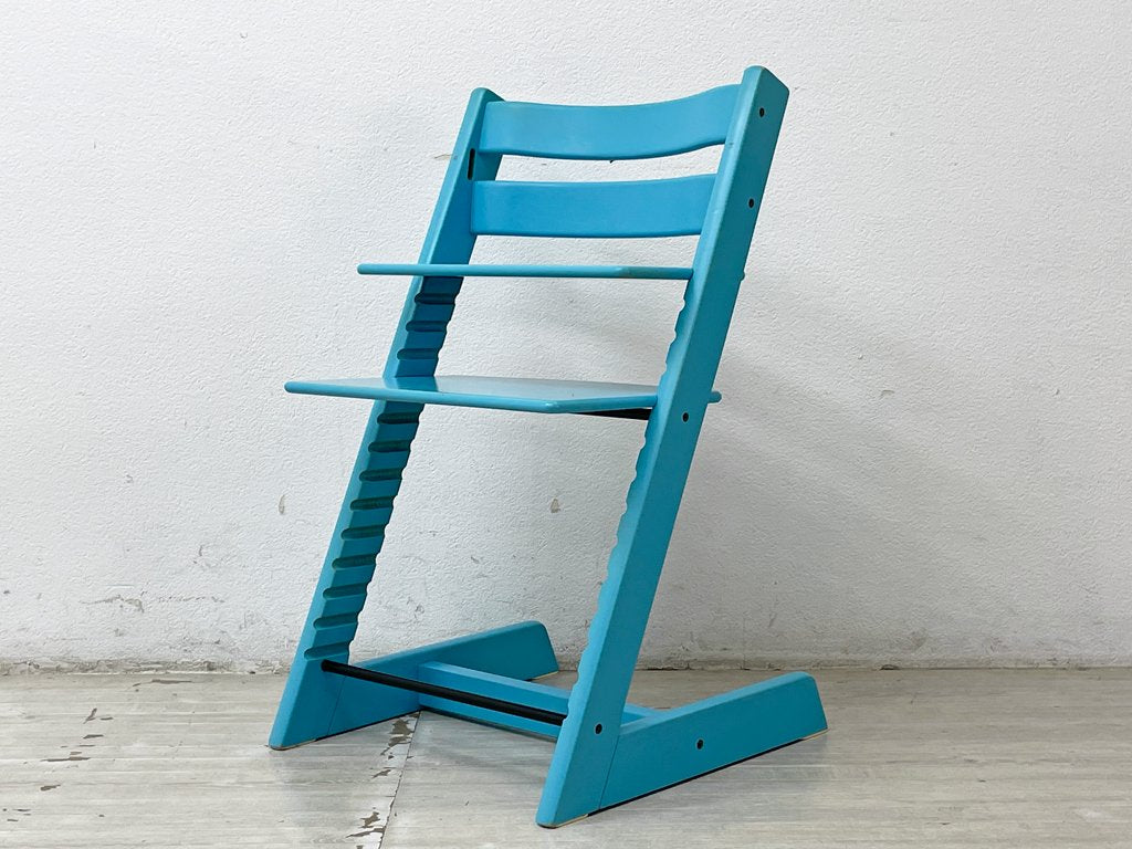 ストッケ STOKKE トリップトラップ TRIPP TRAPP ベビーチェア キッズチェア ライトブルー S/N4～ ノルウェー 北欧家具 ●