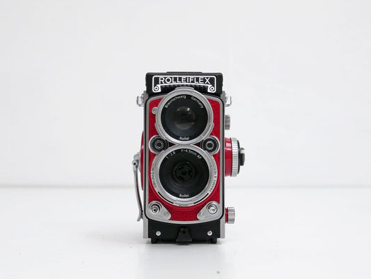 ローライ Rollei ローライフレックス Rolleiflex ミニデジ MiniDigi AF5.0 デジタル 二眼レフ レッド ミニチュアカメラ 箱付き ドイツ ●