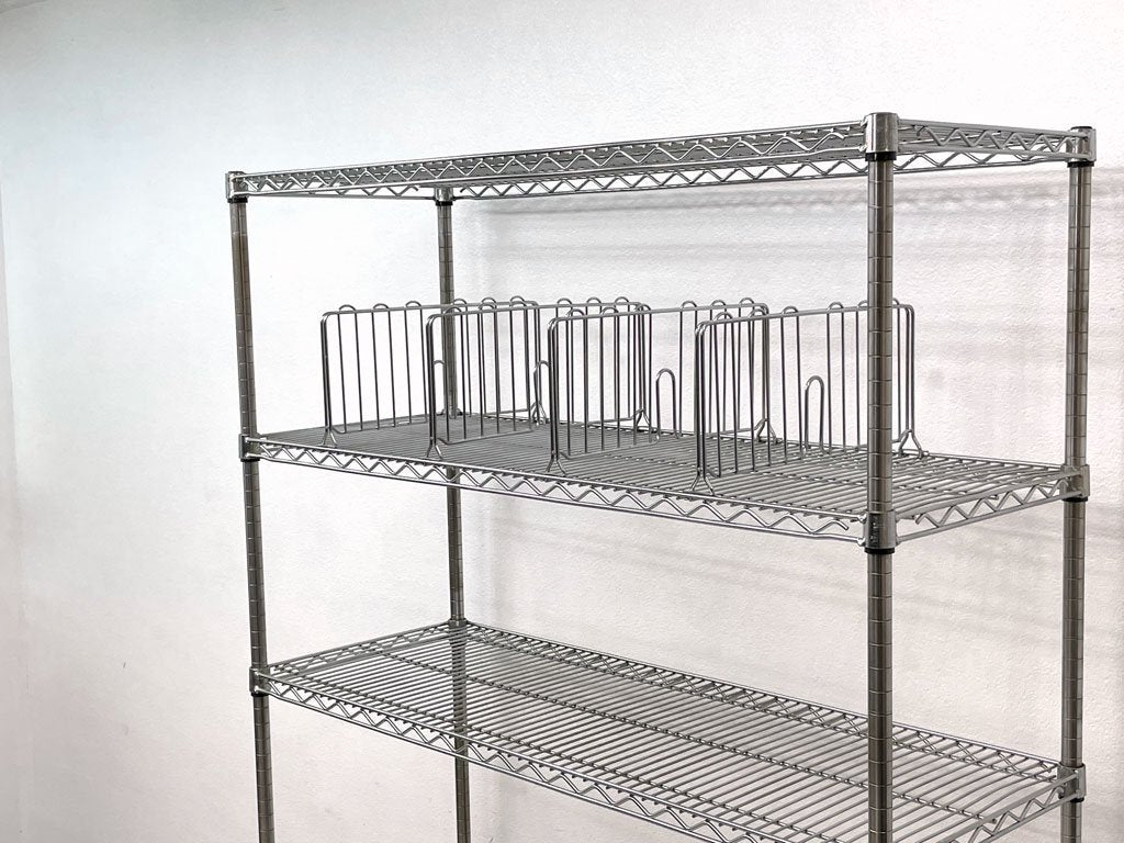 エレクター ERECTA スーパーシリーズ ワイヤーシェルフ 5段 H200cm スチールラック ワイヤーシェルフ ディバインダー付き 合計定価￥121,000- ●