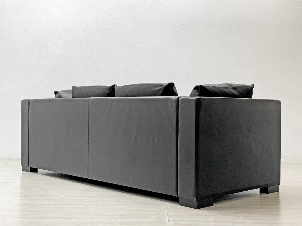 カッシーナイクスシー Cassina ixc. ノルマンディ NORMANDIE 3人掛けソファ 本革 ブラック カトリーヌメミ CATHERINE MEMMI 定価￥1,029,000- ●