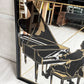 ビンテージ Vintage パブミラー ウォールミラー ピアニスト JAZZ ブラック＆ゴールド 壁掛け 店舗什器 ♪
