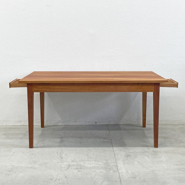 北の住まい設計社 KITANOSUMAISEKKEISHA ダイニングテーブル DINING TABLE CH-9403 チェリー無垢材 150ｃｍ ドロワー付 〓