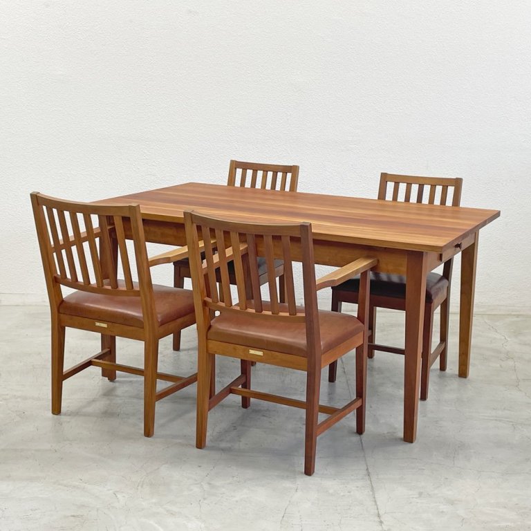 北の住まい設計社 KITANOSUMAISEKKEISHA ダイニングテーブル DINING TABLE CH-9403 チェリー無垢材 150ｃｍ ドロワー付 〓