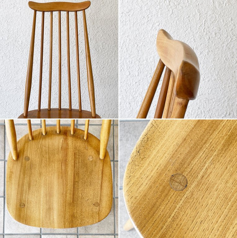 アーコール ERCOL ゴールドスミス ダイニングチェア ハイバック スティックバック エルム材 UKビンテージ ◇