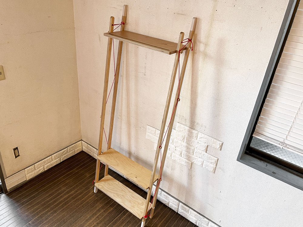 アボード abode ラダーラック トール LADDER RACK - Tall ハンガーラック 折りたたみ H178cm バーチ材 プライウッド ナチュラルモダン 定価￥49,500-  ◎