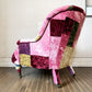 ハロ HALO アンチェア ANNE CHAIR ベルベットパッチワークボヘム VELVET PATCHWORK BOHEM 1人掛けソファ ラウンジチェア 英国家具 定価￥203,500- ◎