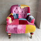 ハロ HALO アンチェア ANNE CHAIR ベルベットパッチワークボヘム VELVET PATCHWORK BOHEM 1人掛けソファ アスプルンド取扱 定価￥203,500- ♪