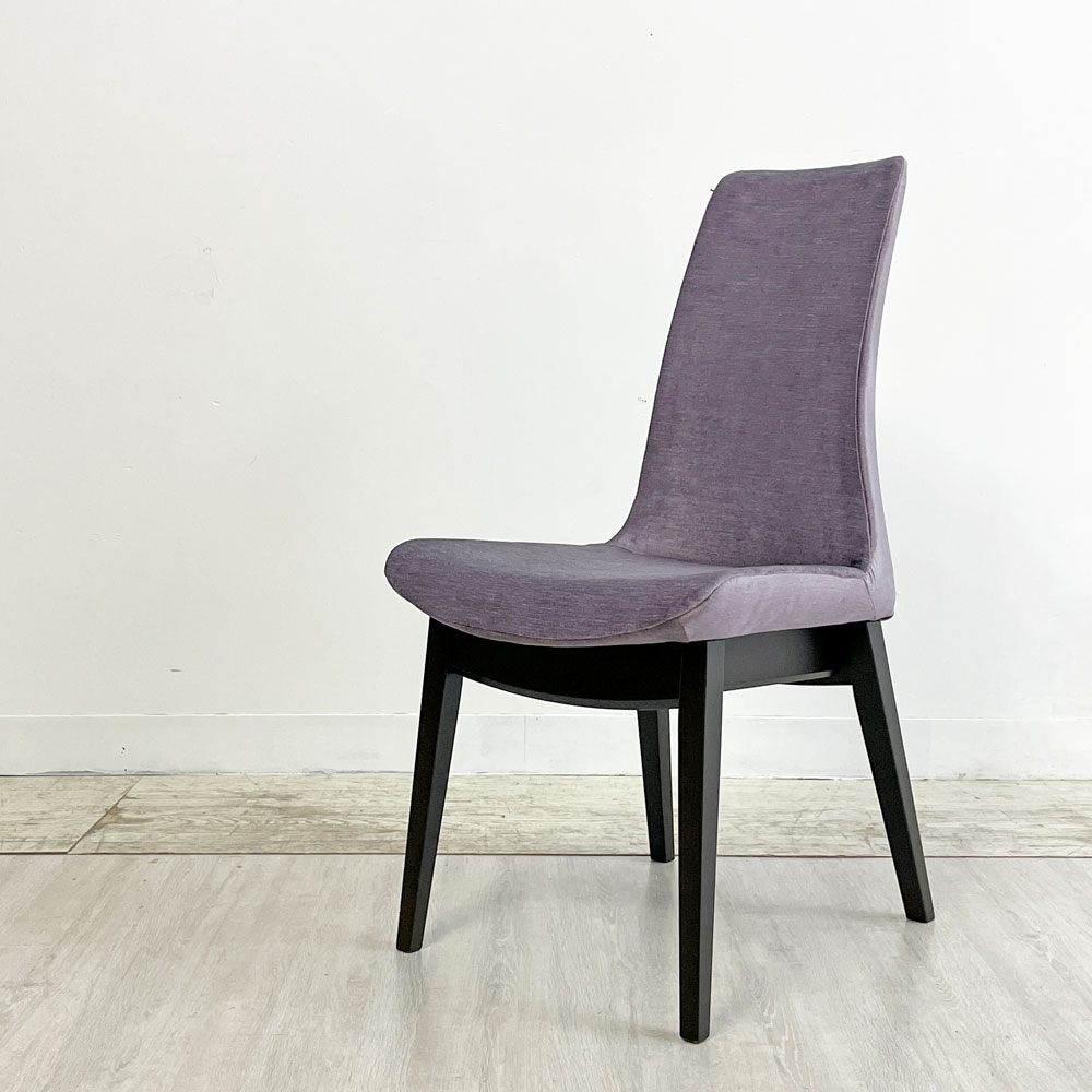 カワジュン KAWAJUN ドリディナチェア DORIDINA CHAIR ファブリック パープル モールドウレタン シンプルデザイン 美品 B ●