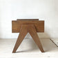 ピエールジャンヌレ Pierre Jeanneret ガラスコーヒーテーブル スモール Glass Coffee Table Small チーク無垢材 レター有り 1960‘s ビンテージ ★