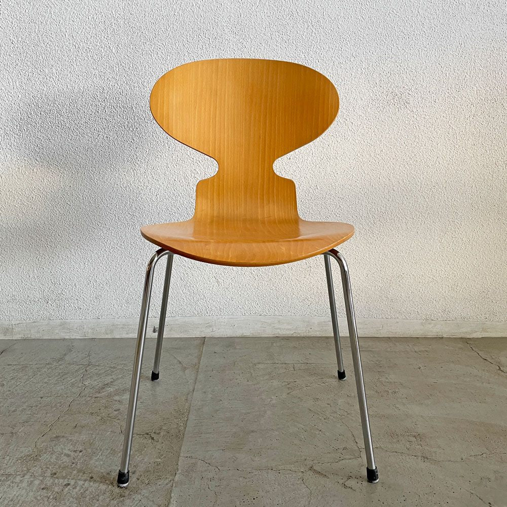 フリッツハンセン Fritz Hansen 3101 アリンコチェア アントチェア 4本脚 ナチュラルビーチ ラッカー仕上げ フェルトグライズ アルネ・ヤコブセン C 〓