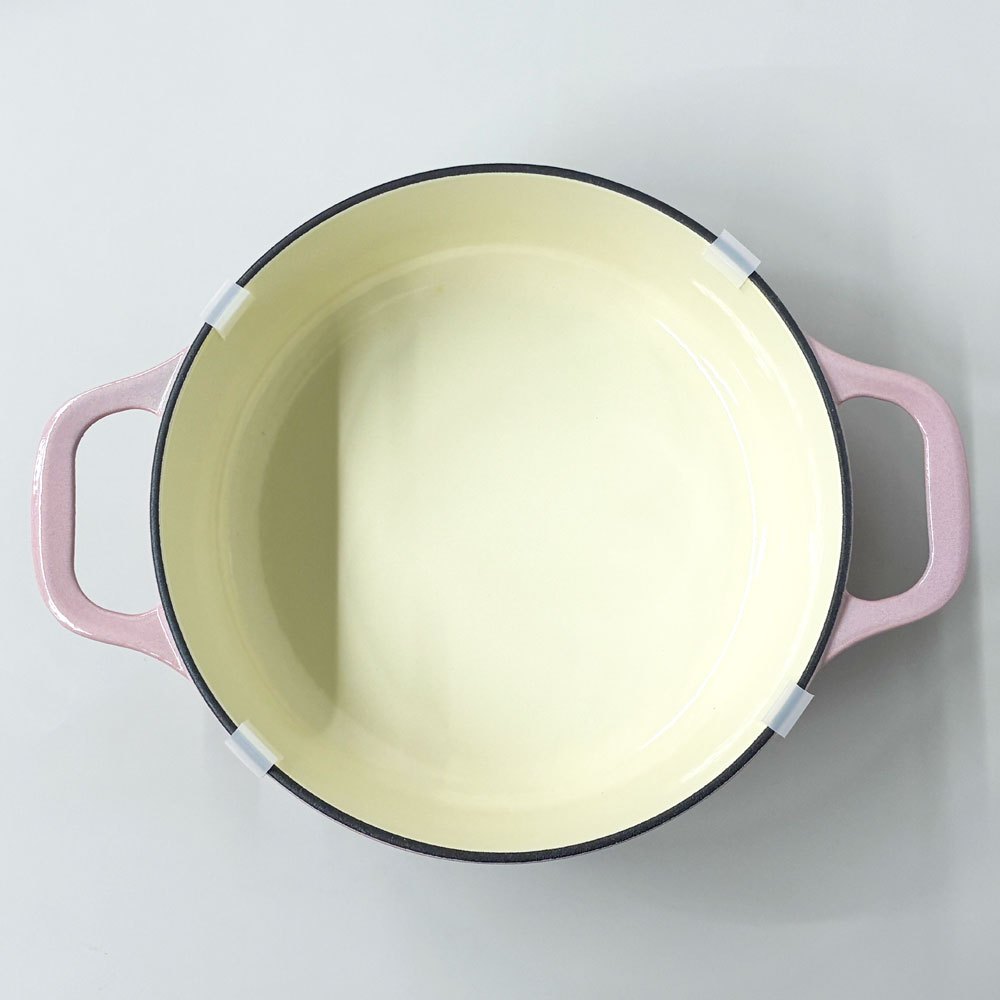 シャスール CHASSEUR ラウンドキャセロール 両手鍋 20cm 2.5L ピンク フランス 未使用品 ◎
