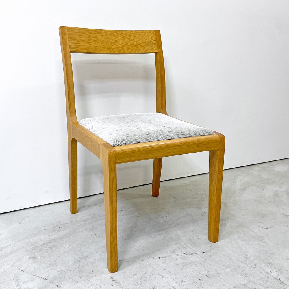 メーカーズ MAKER'S ダニッシュ Danish ダイニングチェア オーク材 モントレー ファブリック シルバーグレー 北欧スタイル B ●