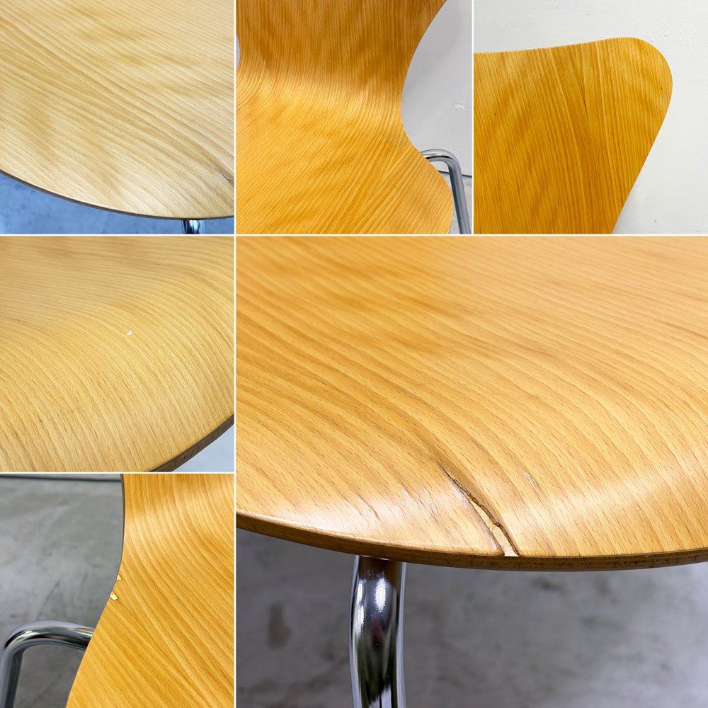 フリッツハンセン Fritz Hansen 3107 セブンチェア ラッカー仕上げ スタッキング アルネ・ヤコブセン デンマーク 北欧家具 ビンテージ B ●