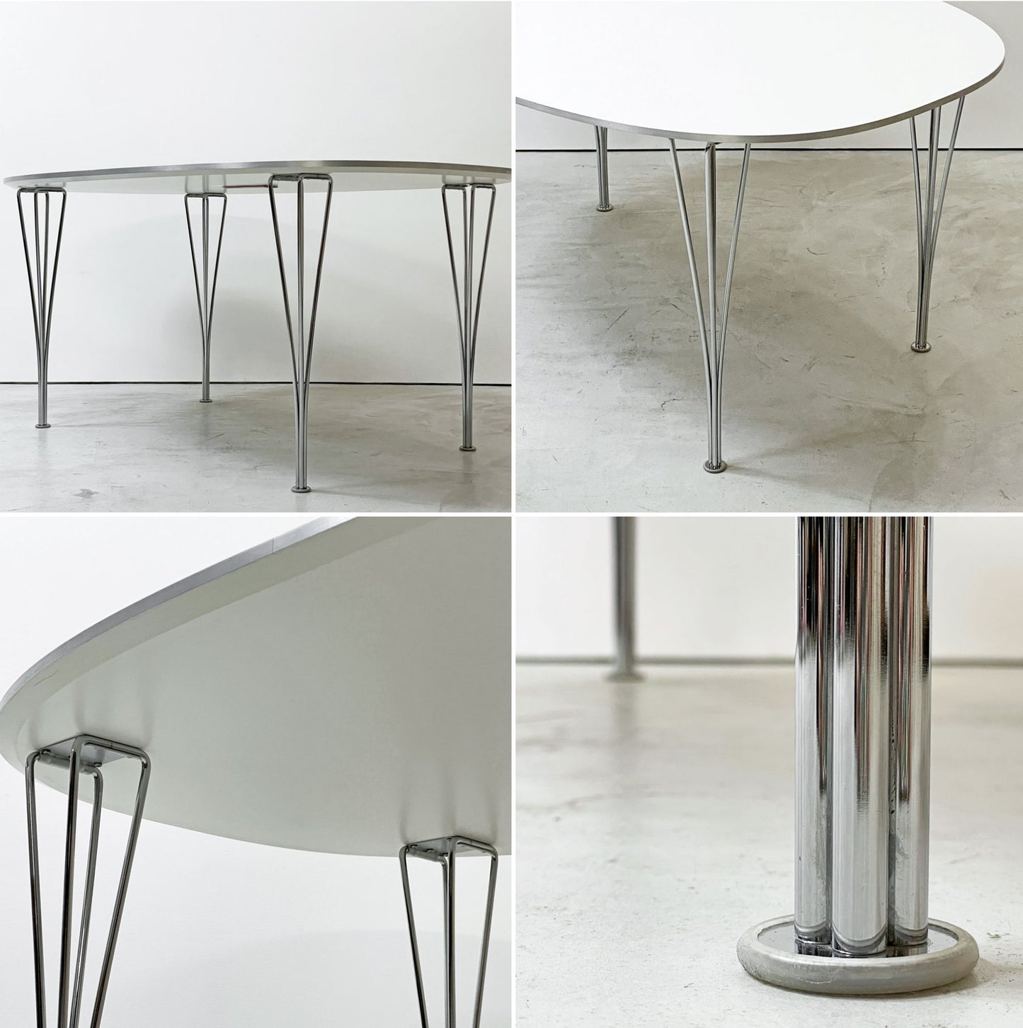 フリッツハンセン Fritz Hansen Bテーブル スーパー楕円テーブル ダイニングテーブル ピート・ハイン ブルーノ・マットソン アルネ・ヤコブセン デンマーク 北欧家具 ●