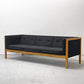 ハーマンミラー Herman Miller ネルソンキューブ 3pソファ Nelson Cube Sofa オーク無垢材 ファブリック ブラック ジョージネルソン George Nelson ●