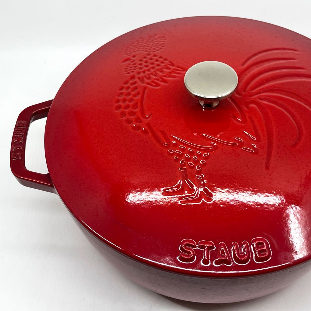 ストウブ STAUB フレンチルースターココット 24cm 両手鍋 鋳物ホーロー鍋 ●